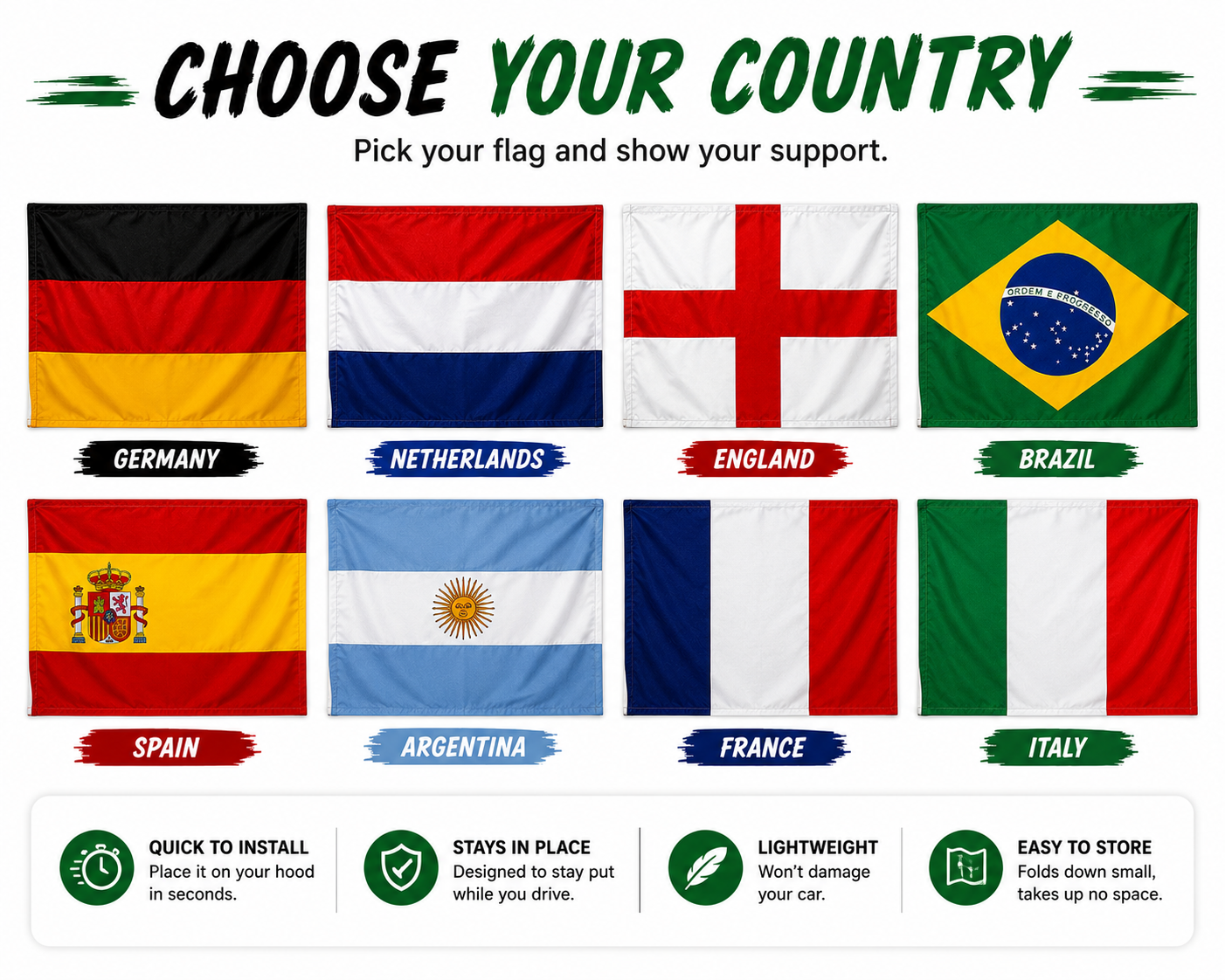 Car Hood Flag Cover