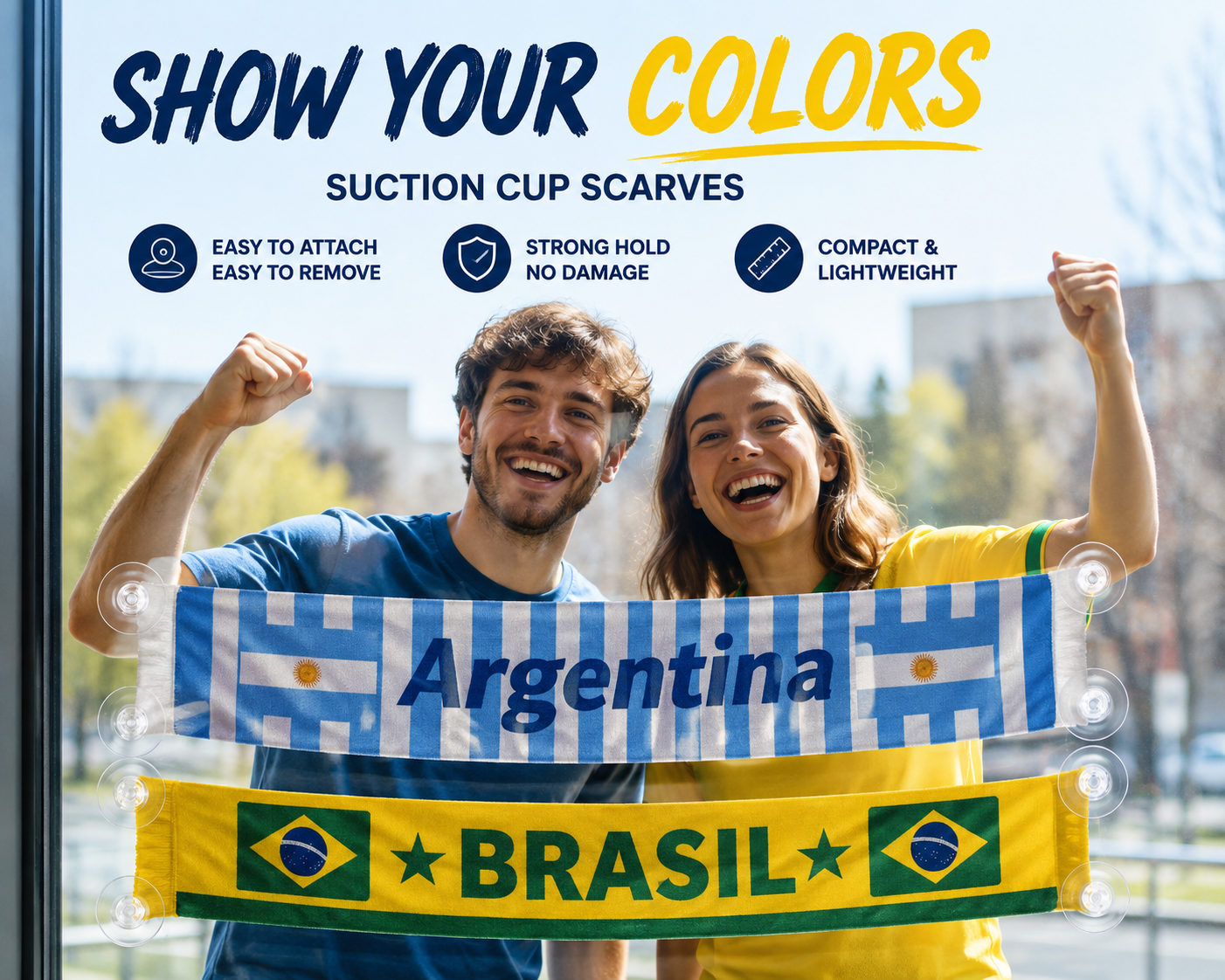 Suction Cup Flag Scarf ⚽